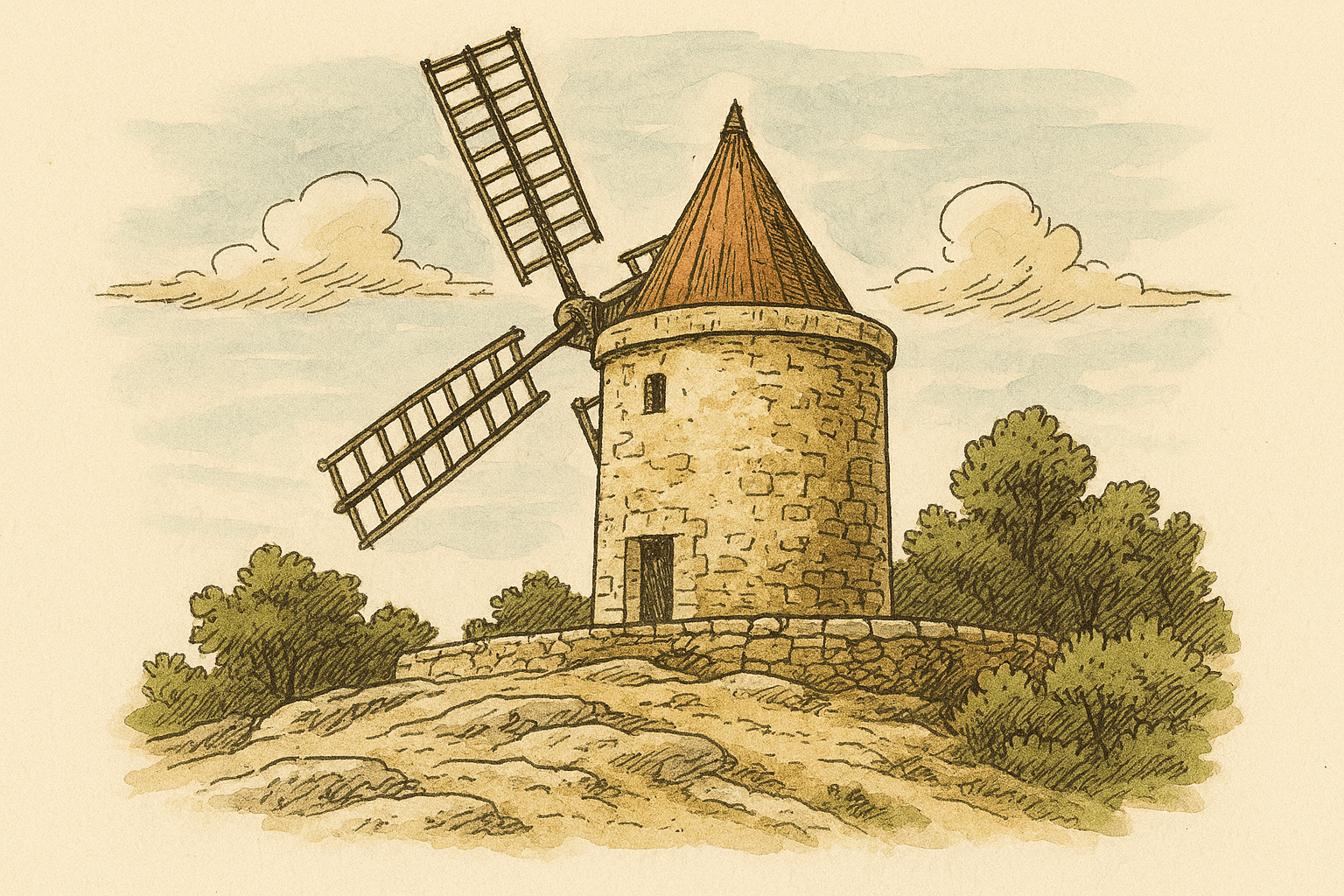 moulin daudet proche cabane insolite fontvieille min